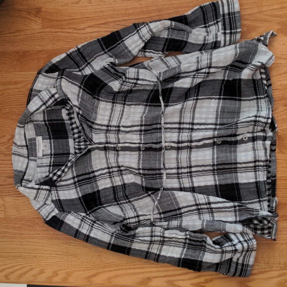 Maternity plaid top